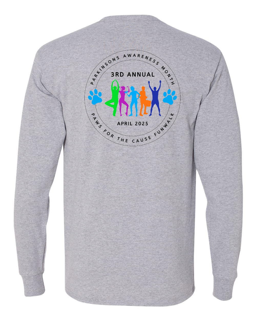 Brunswick County Wellness Center 3rd Annual Paws for the Cause Funwalk 2025 Unisex Long Sleeve T-Shirt (click for more colors)