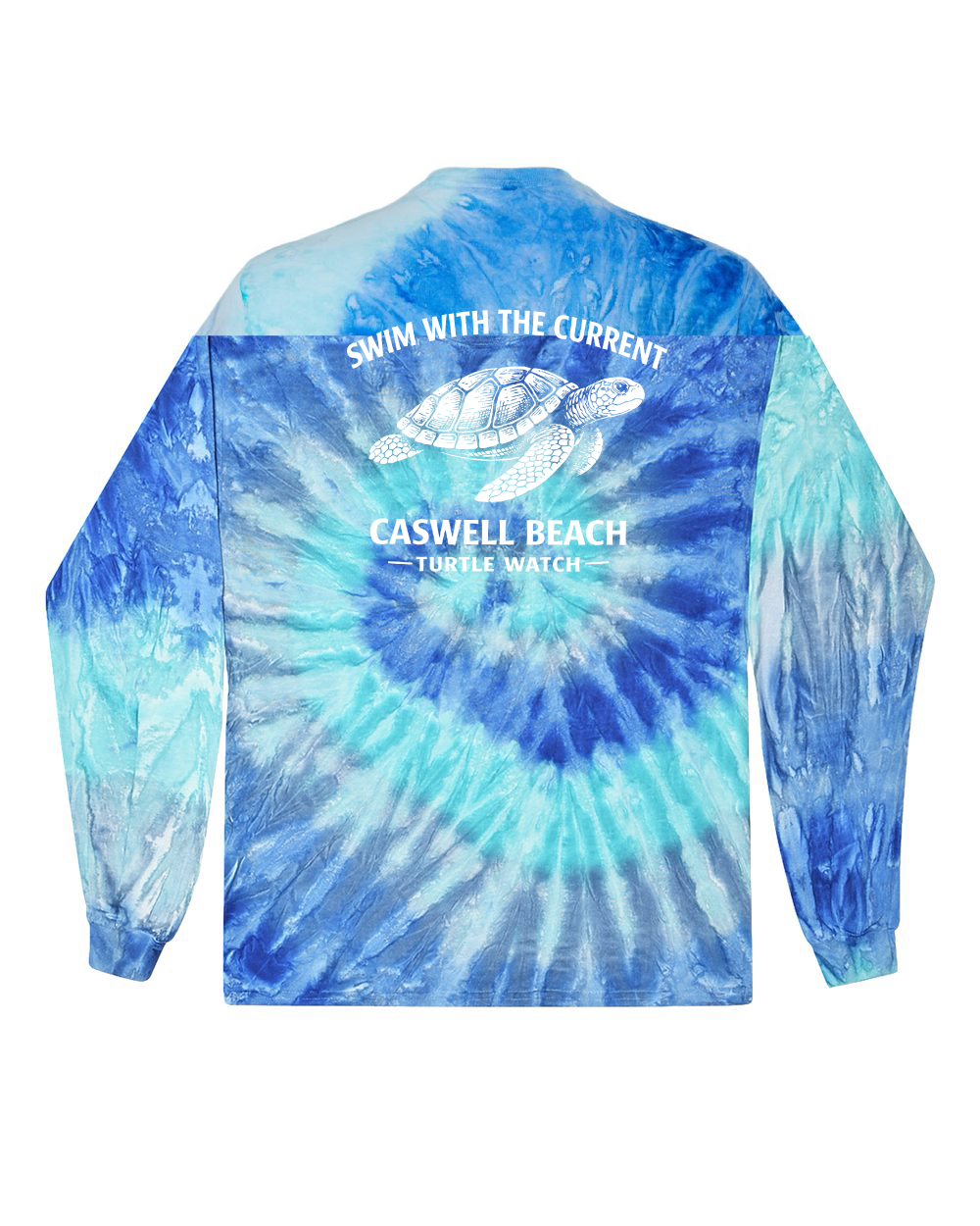 2026 Caswell Beach Turtle Watch Adult Tie-Dye Long Sleeve T-Shirt