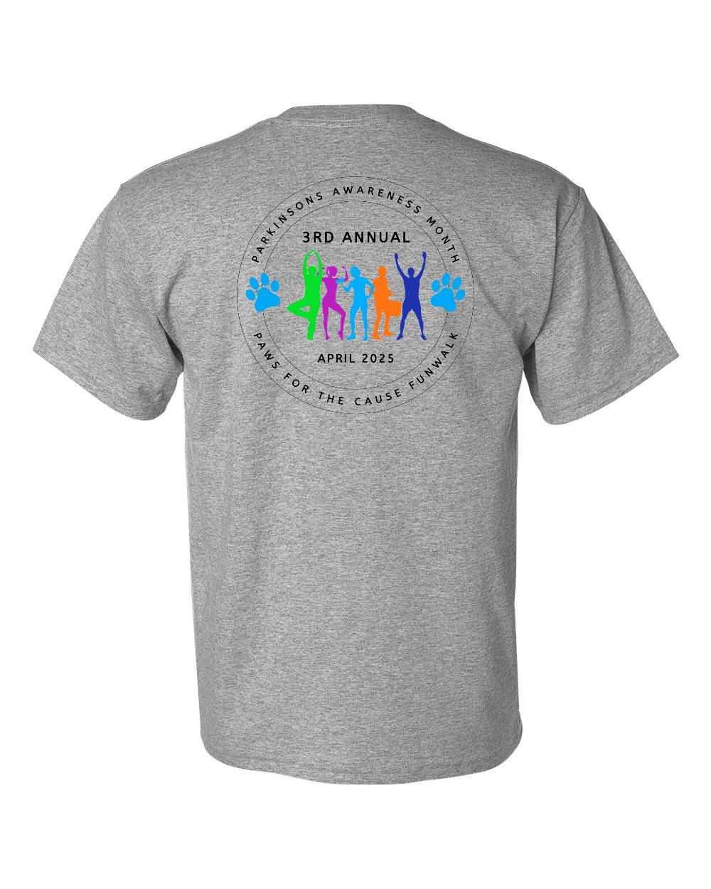 Brunswick County Wellness Center 3rd Annual Paws for the Cause Funwalk 2025 Unisex T-Shirt 2 prints (click for more colors)