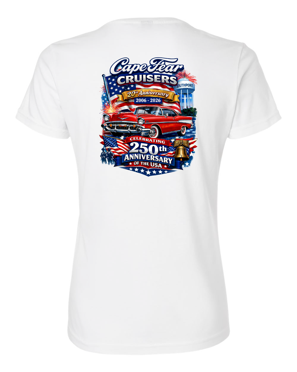 Cape Fear Cruisers 20th Anniversary Women's Softstyle® V-Neck T-Shirt - 64V00L (click for more colors) (Copy)