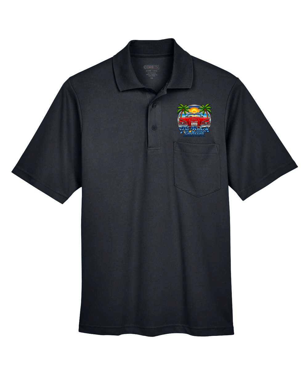 Tri-Beach Cruisers New Design Men's Performance Piqué Polo with Pocket - 88181P