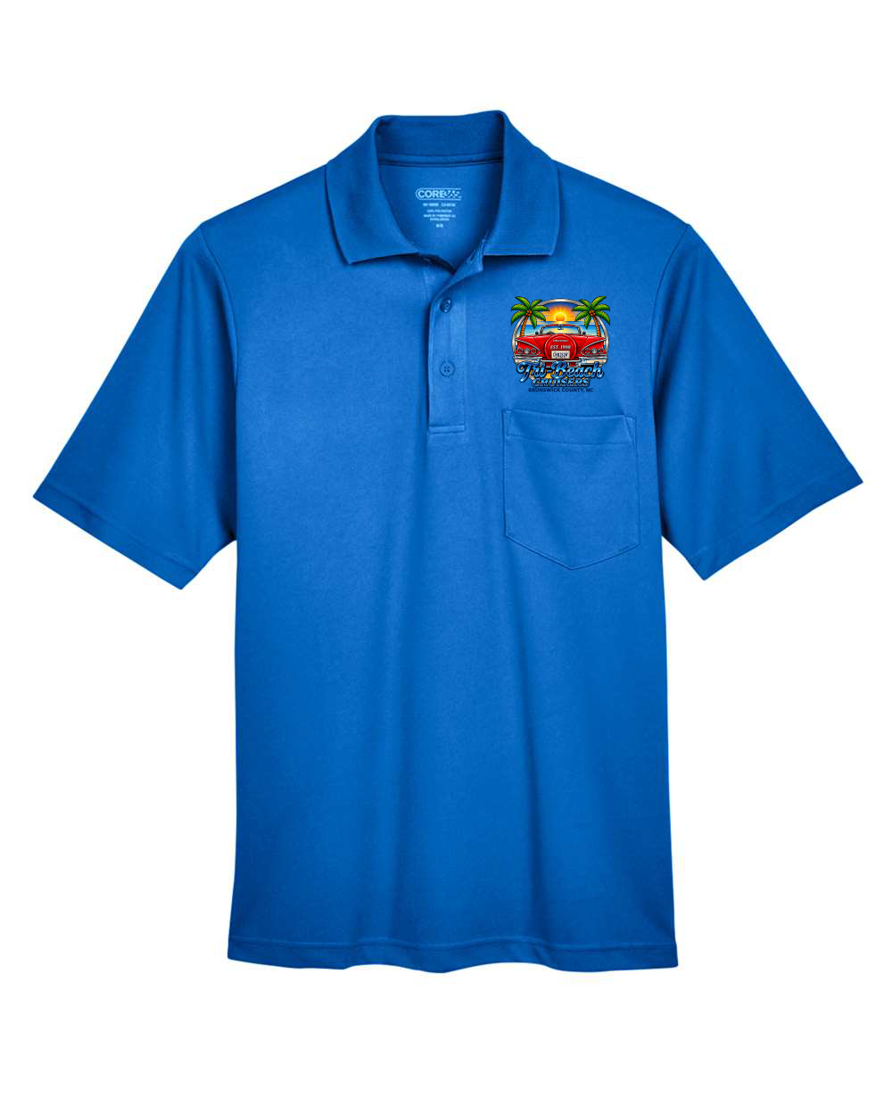 Tri-Beach Cruisers New Design Men's Performance Piqué Polo with Pocket - 88181P