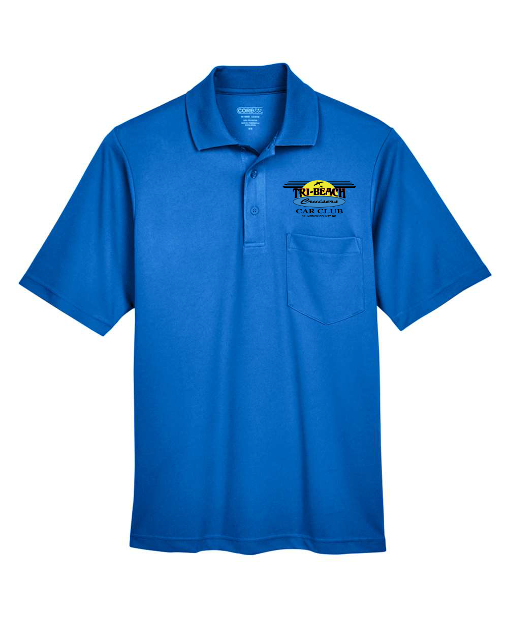 Tri-Beach Cruisers Classic Men's Performance Piqué Polo with Pocket - 88181P