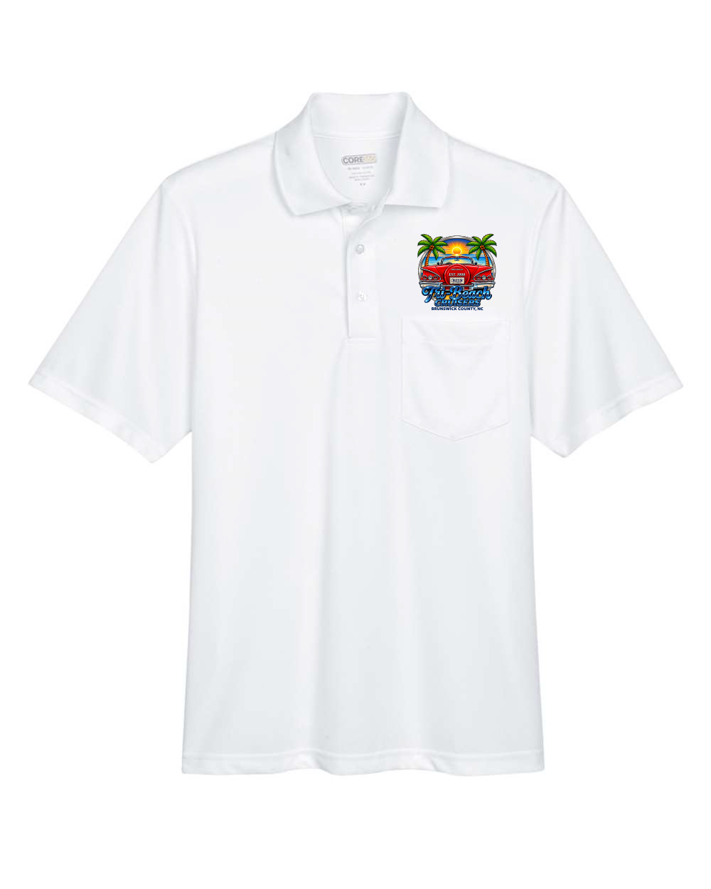 Tri-Beach Cruisers New Design Men's Performance Piqué Polo with Pocket - 88181P