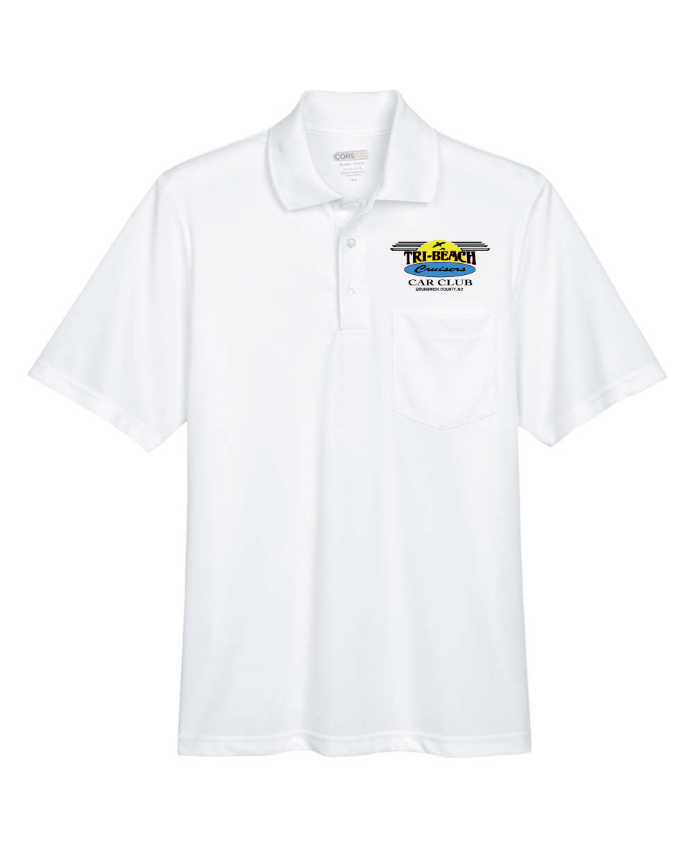 Tri-Beach Cruisers Classic Men's Performance Piqué Polo with Pocket - 88181P