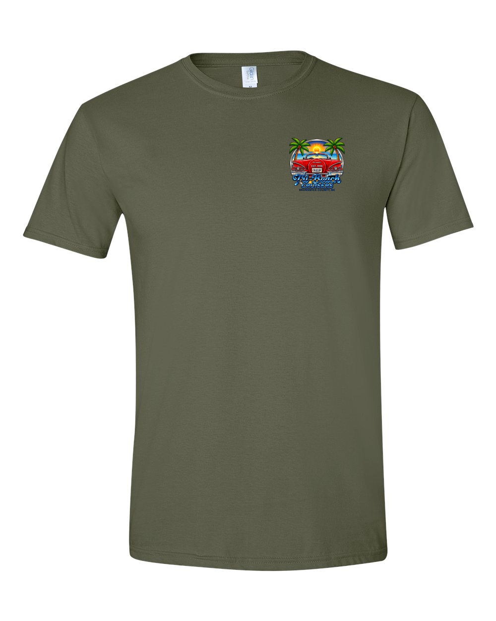 Tri-Beach Cruisers Car Club New Design Unisex Softstyle® T-Shirt