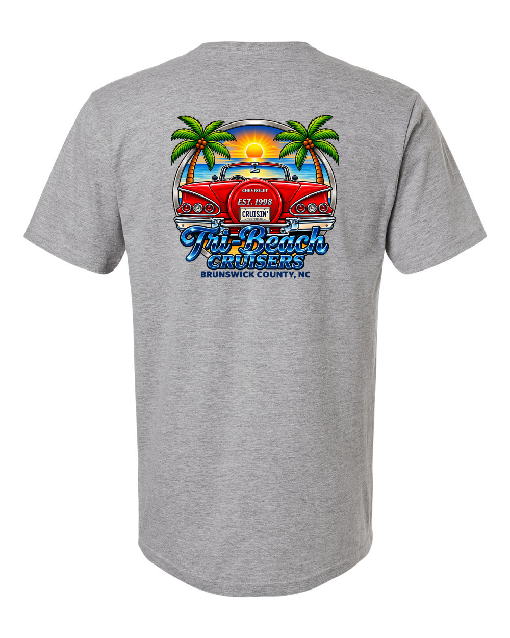 Tri-Beach Cruisers Car Club New Design Unisex Softstyle® T-Shirt