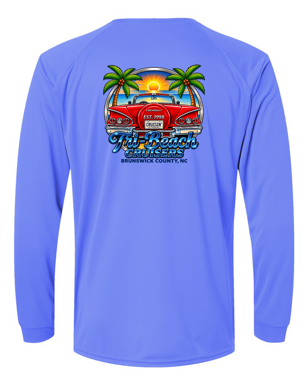 Tri-Beach Cruisers New Design Unisex Long Islander Performance Long Sleeve T-Shirt