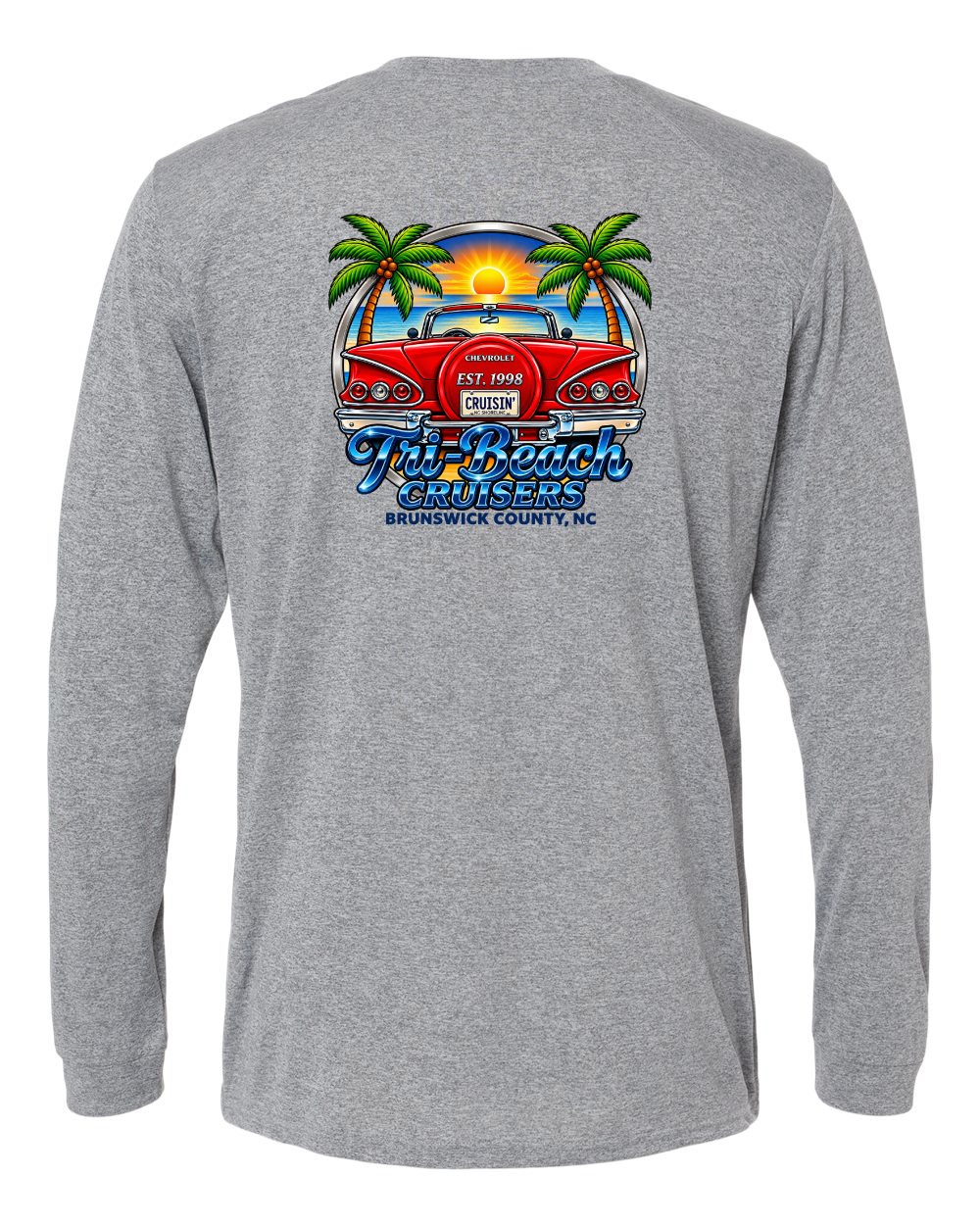 Tri-Beach Cruisers New Design Unisex Long Islander Performance Long Sleeve T-Shirt
