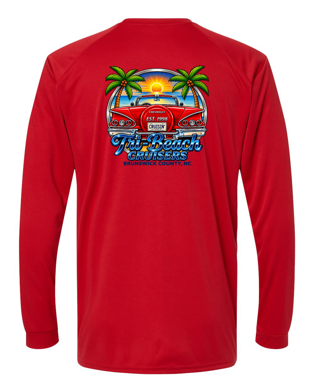 Tri-Beach Cruisers New Design Unisex Long Islander Performance Long Sleeve T-Shirt