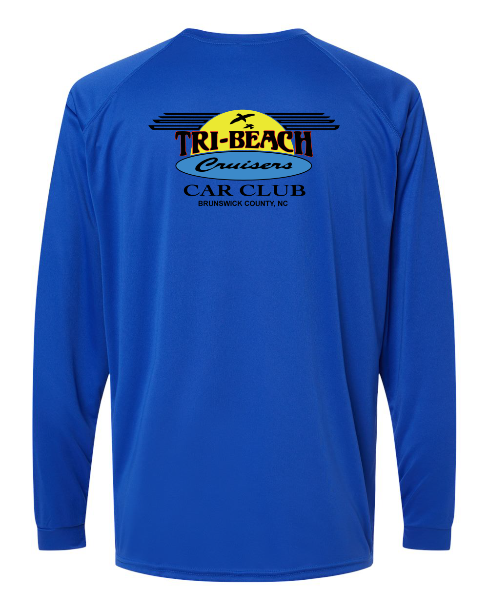 Tri-Beach Cruisers Classic Design Unisex Long Islander Performance Long Sleeve T-Shirt