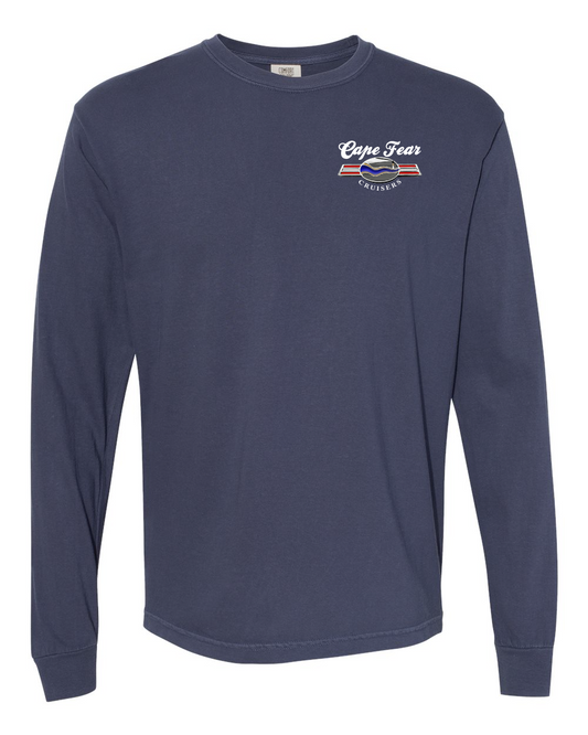 Cape Fear Cruisers Premium Comfort Color Long Sleeve Unisex Garment-Dyed Heavyweight T-Shirt - 6014 (Click for more colors)