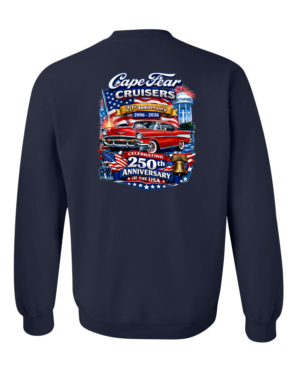 Cape Fear Cruisers 20th Anniversary Unisex Heavy Blend™ Crewneck Sweatshirt (click for more colors)