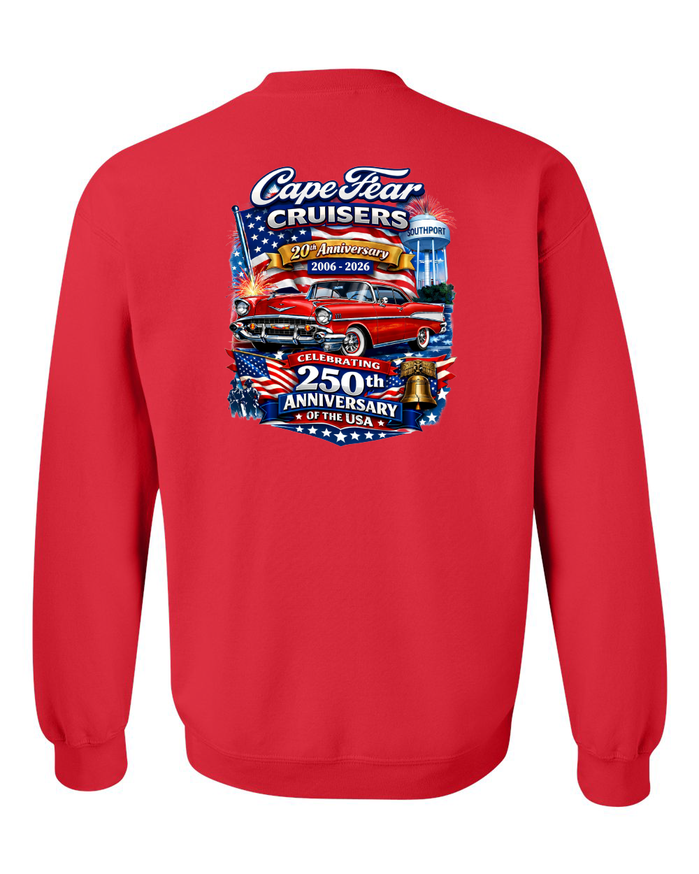 Cape Fear Cruisers 20th Anniversary Unisex Heavy Blend™ Crewneck Sweatshirt (click for more colors)