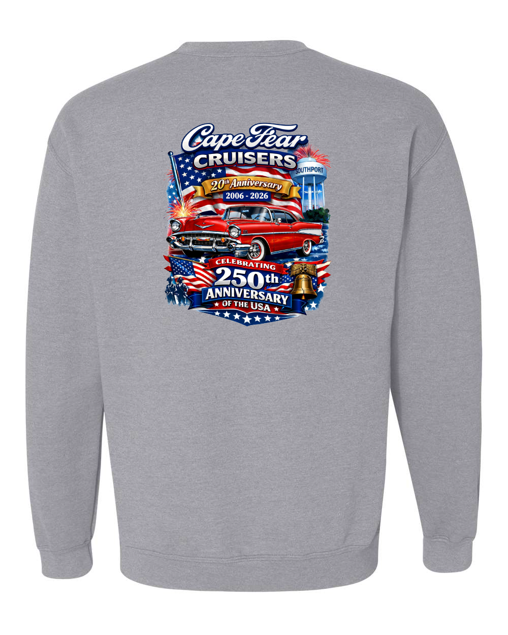 Cape Fear Cruisers 20th Anniversary Unisex Heavy Blend™ Crewneck Sweatshirt (click for more colors)