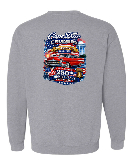 Cape Fear Cruisers 20th Anniversary Unisex Heavy Blend™ Crewneck Sweatshirt (click for more colors)