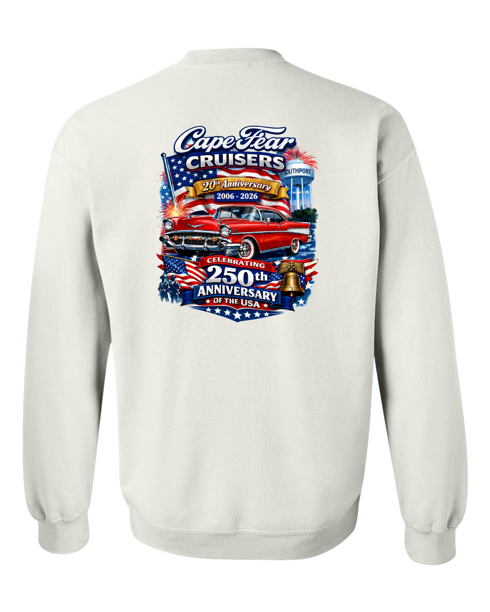 Cape Fear Cruisers 20th Anniversary Unisex Heavy Blend™ Crewneck Sweatshirt (click for more colors)