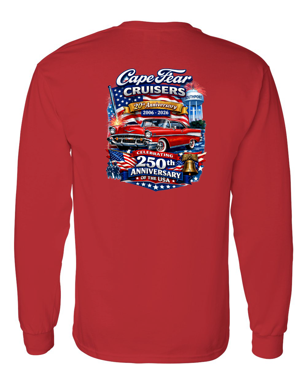 Cape Fear Cruisers 20th Anniversary Unisex Cotton™ Long Sleeve T-Shirt - 5400