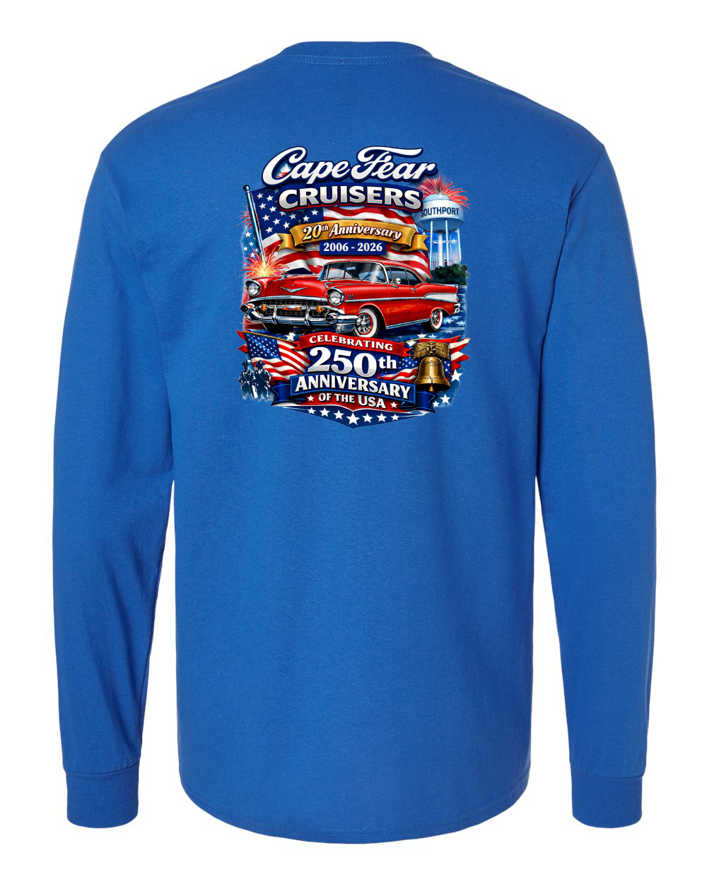 Cape Fear Cruisers 20th Anniversary Unisex Cotton™ Long Sleeve T-Shirt - 5400