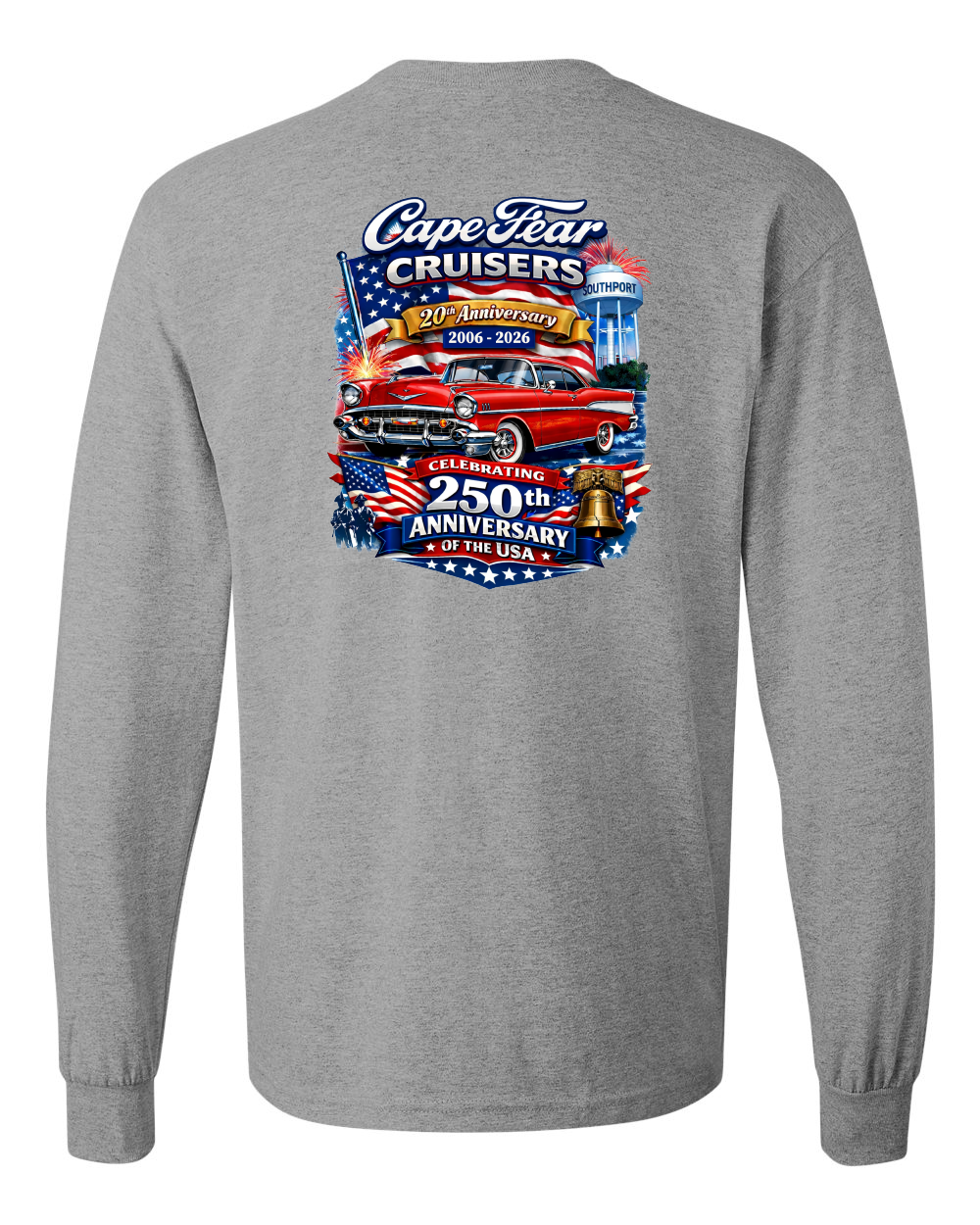 Cape Fear Cruisers 20th Anniversary Unisex Cotton™ Long Sleeve T-Shirt - 5400