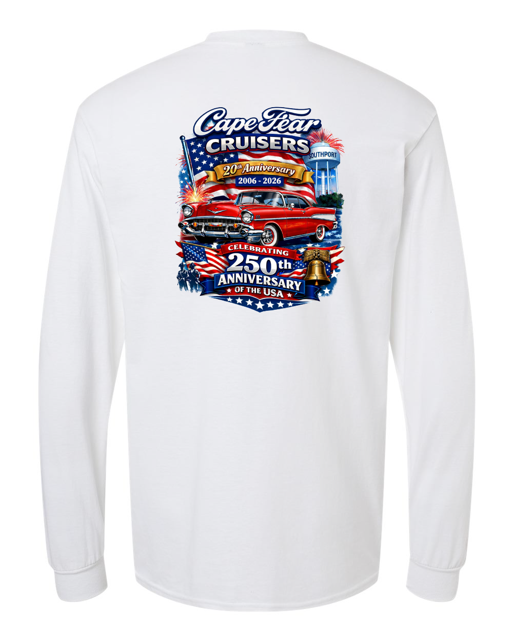 Cape Fear Cruisers 20th Anniversary Unisex Cotton™ Long Sleeve T-Shirt - 5400