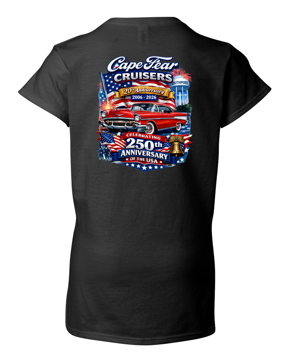 Cape Fear Cruisers 20th Anniversary Women's Softstyle® V-Neck T-Shirt - 64V00L (click for more colors) (Copy)