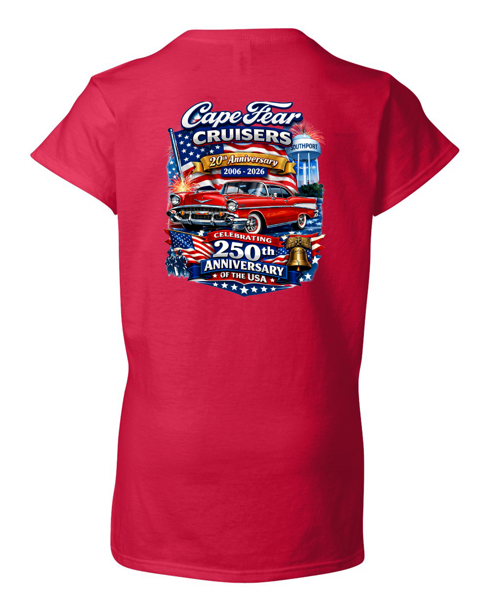 Cape Fear Cruisers 20th Anniversary Women's Softstyle® V-Neck T-Shirt - 64V00L (click for more colors) (Copy)