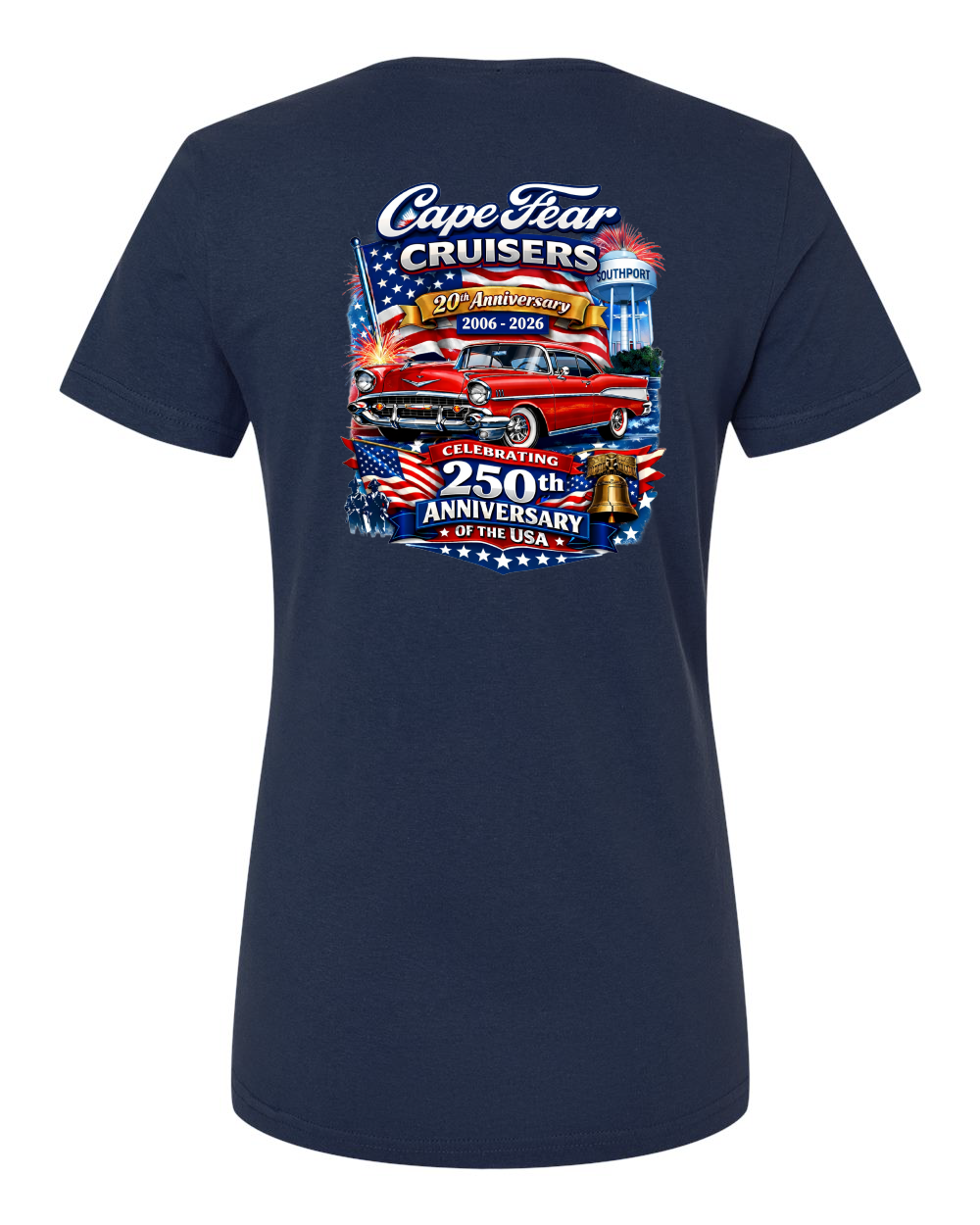 Cape Fear Cruisers 20th Anniversary Women's Softstyle® V-Neck T-Shirt - 64V00L (click for more colors) (Copy)