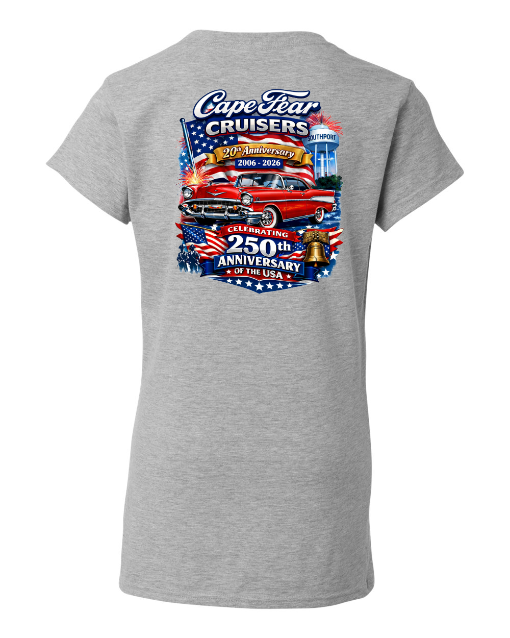 Cape Fear Cruisers 20th Anniversary Women's Softstyle® V-Neck T-Shirt - 64V00L (click for more colors) (Copy)