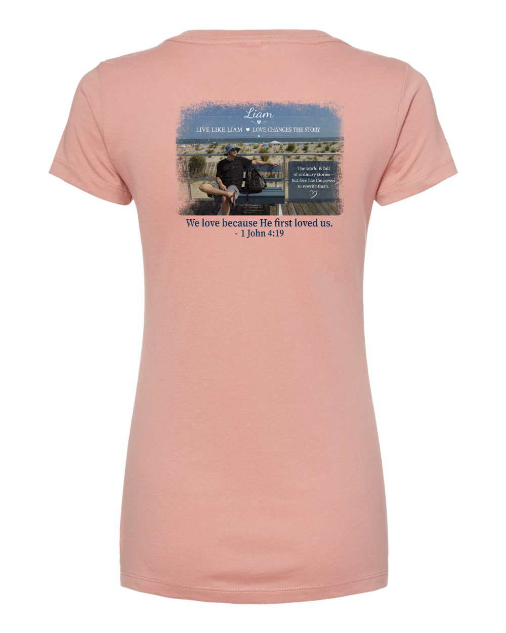 Live Like Liam with Scripture Women's Ideal V-Neck T-Shirt - 1540 (Click for more colors)