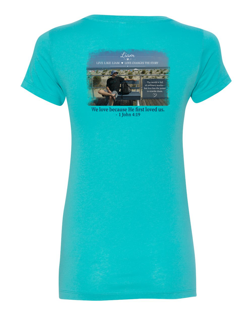 Live Like Liam with Scripture Women's Ideal V-Neck T-Shirt - 1540 (Click for more colors)