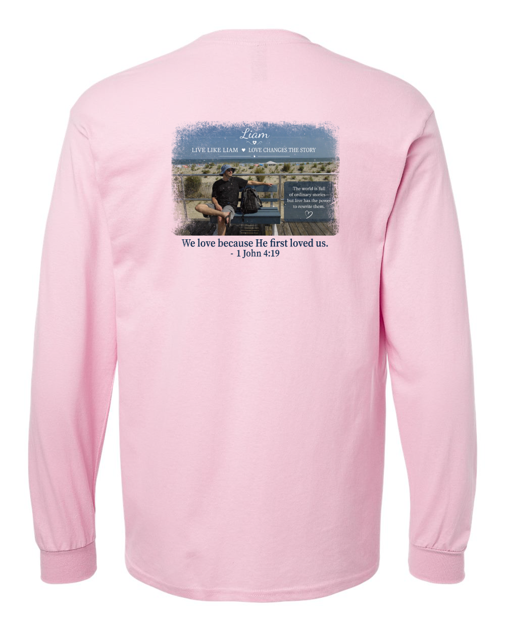 Live Like Liam with Scripture Unisex Cotton Long Sleeve T-Shirt - 5400 (Click for more colors)