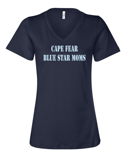 Blue Star Moms Bella Canvas Women’s Relaxed Jersey V-Neck Tee (click for more colors)