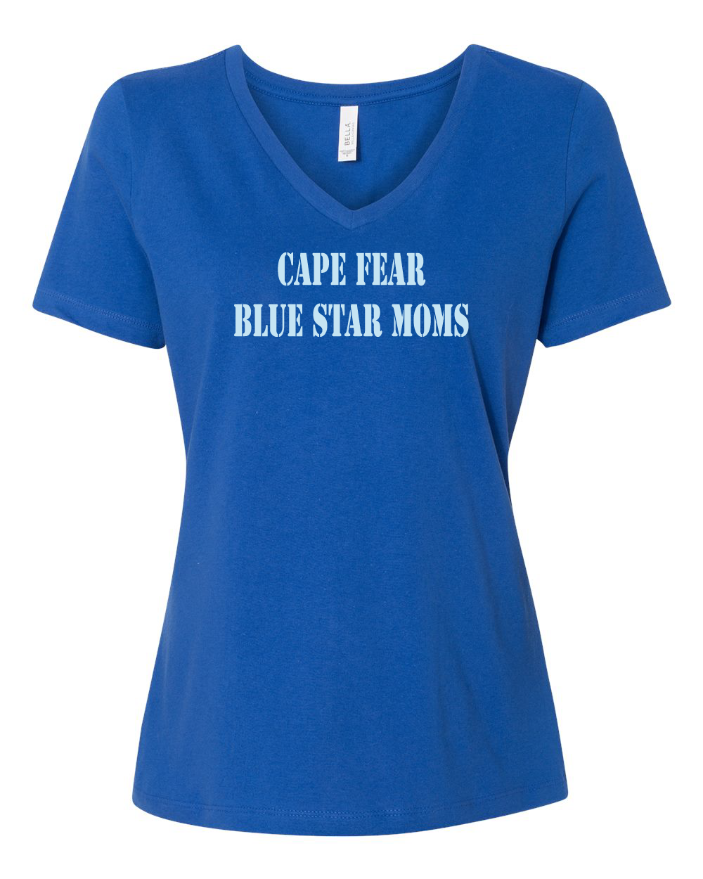 Blue Star Moms Bella Canvas Women’s Relaxed Jersey V-Neck Tee (click for more colors)