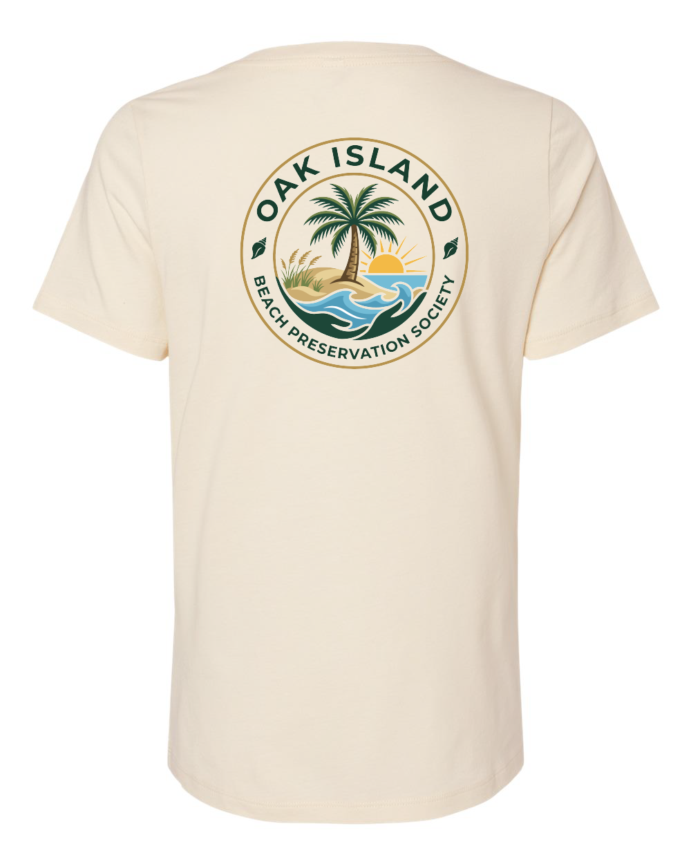 Oak Island Beach Preservation New Design Women’s Relaxed Jersey V-Neck Tee - 6405 (click for more colors)