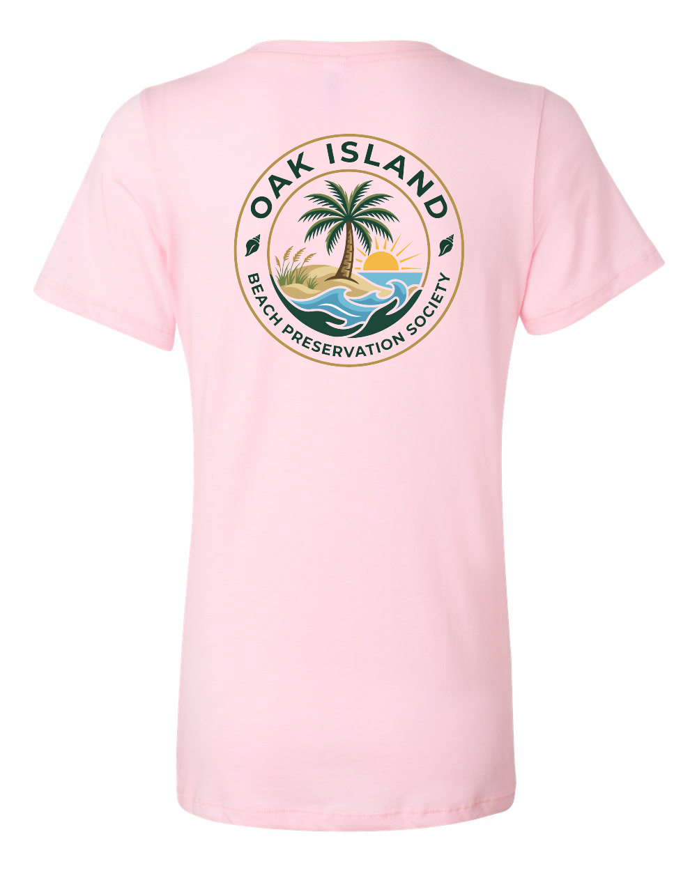 Oak Island Beach Preservation New Design Women’s Relaxed Jersey V-Neck Tee - 6405 (click for more colors)