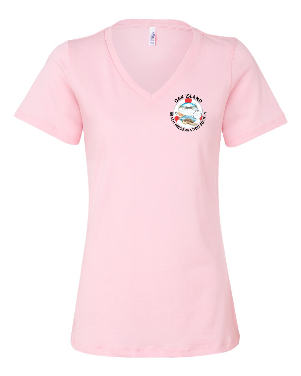 Oak Island Beach Preservation New Design Women’s Relaxed Jersey V-Neck Tee - 6405 (click for more colors)