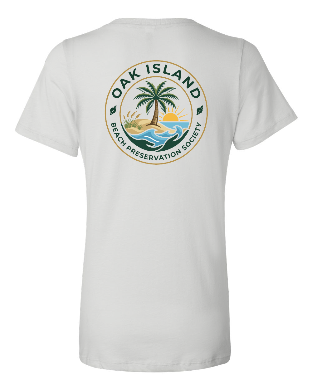 Oak Island Beach Preservation New Design Women’s Relaxed Jersey V-Neck Tee - 6405 (click for more colors)