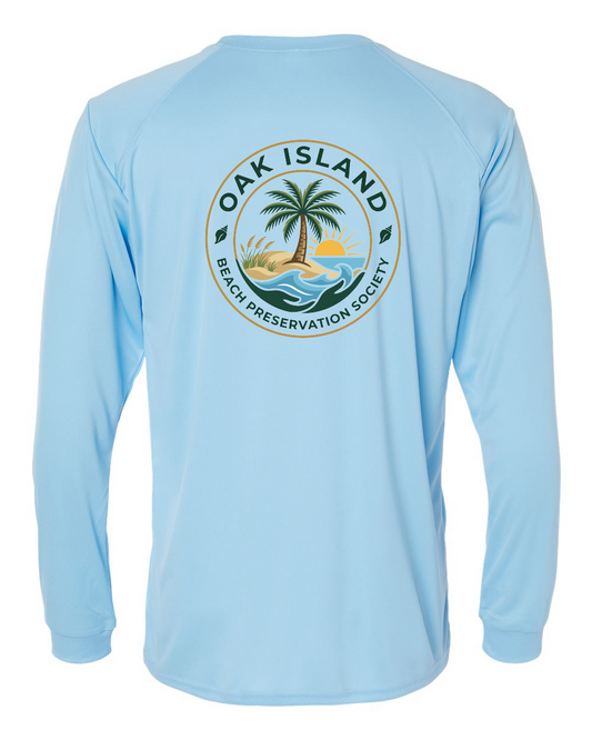 Oak Island Beach Preservation New Design Unisex Long Islander Performance Long Sleeve T-Shirt - 210 (click for more colors)