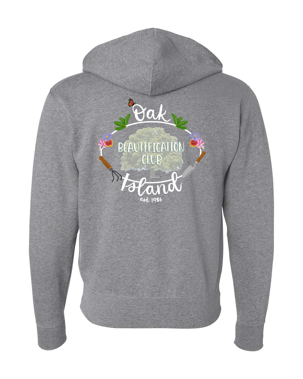 Oak Island Beautification Club Unisex Lightweight Full-Zip Hooded Sweatshirt (click for more colors)