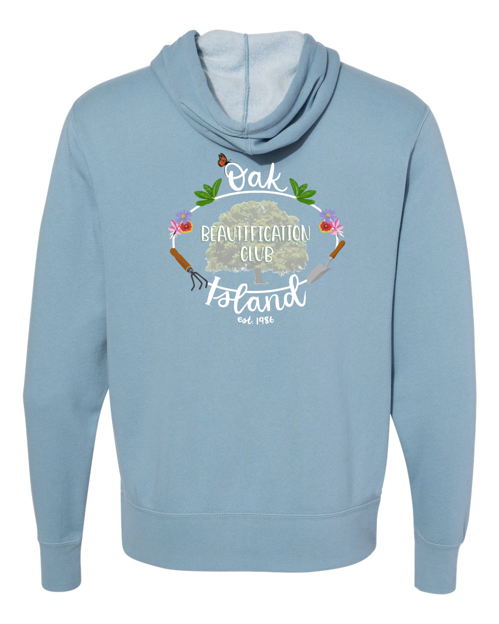 Oak Island Beautification Club Unisex Lightweight Full-Zip Hooded Sweatshirt (click for more colors)