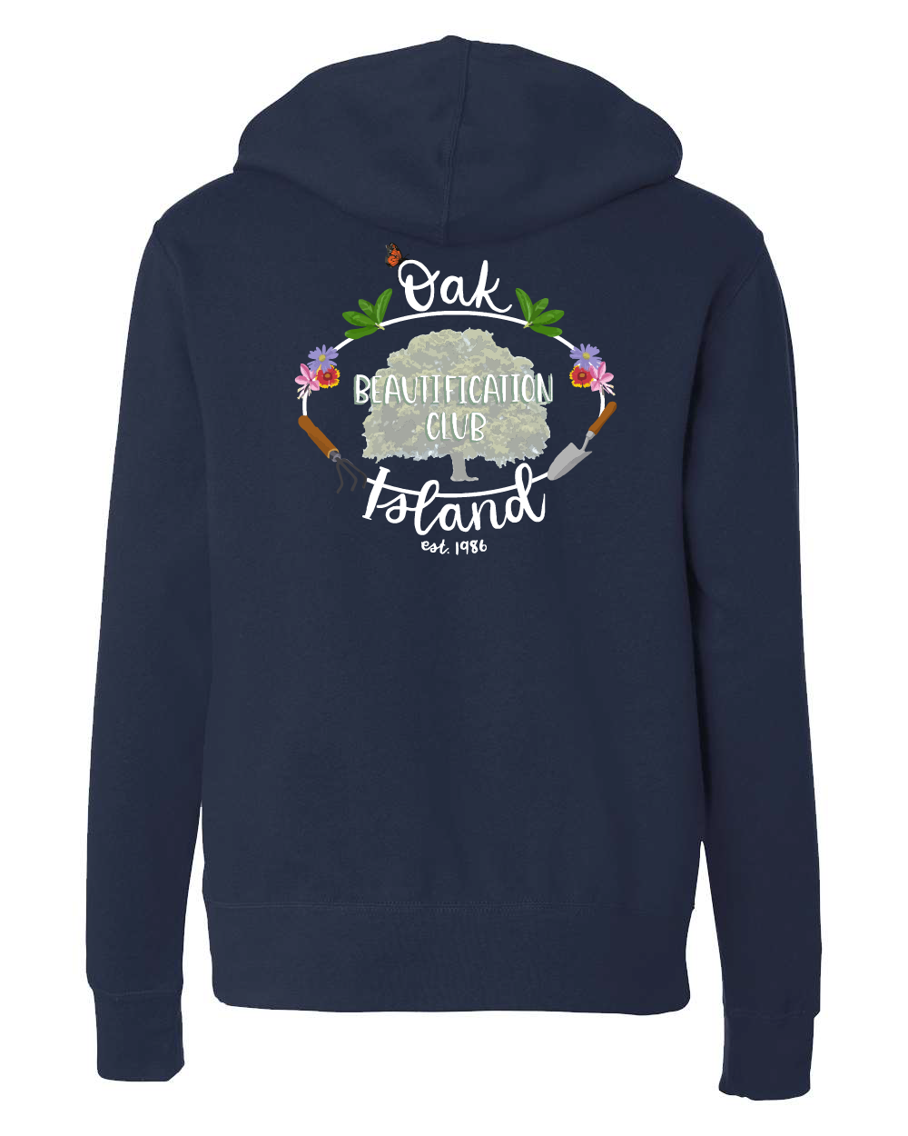 Oak Island Beautification Club Unisex Lightweight Full-Zip Hooded Sweatshirt (click for more colors)