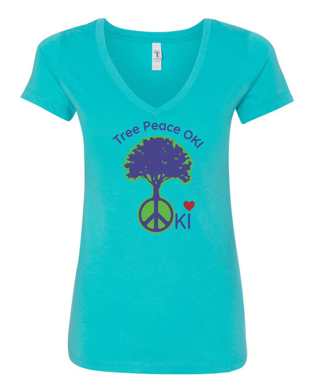 OKI Tree Peace Women's Ideal V-Neck T-Shirt - 1540 (Click for more colors)