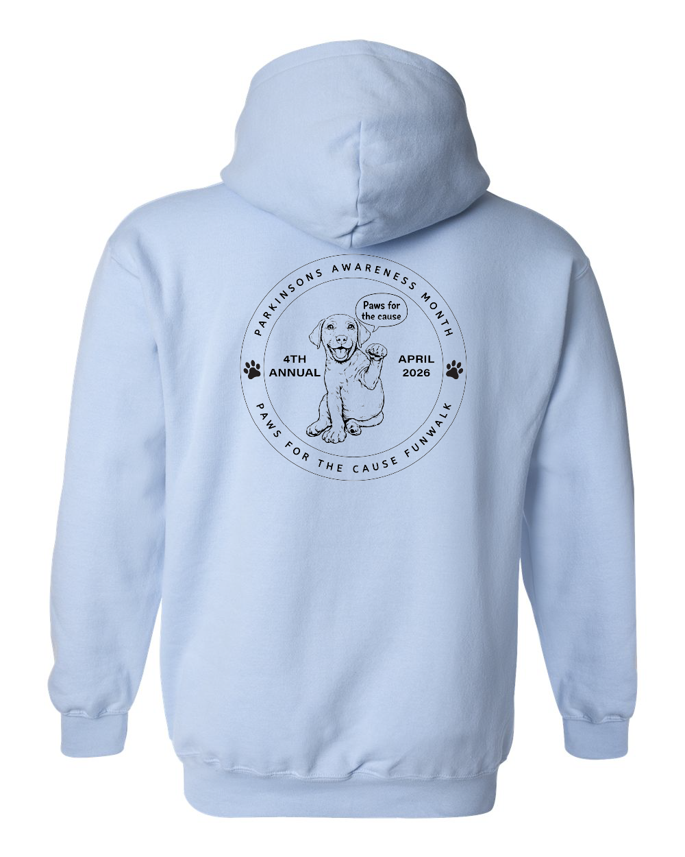 Brunswick County Wellness Center 4th Annual Paws for the Cause Funwalk 2026 Unisex Heavyweight Hoodie 2 prints (click for more colors)