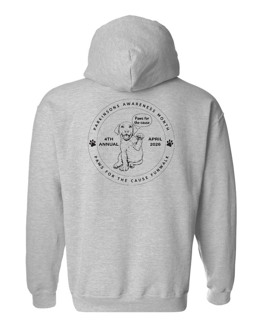 Brunswick County Wellness Center 4th Annual Paws for the Cause Funwalk 2026 Unisex Heavyweight Hoodie 2 prints (click for more colors)