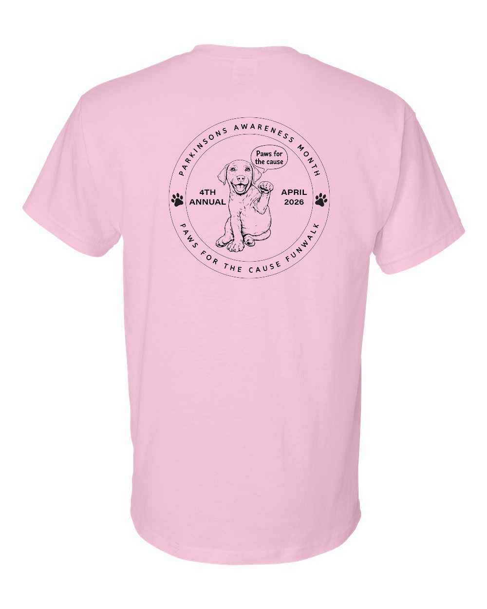 Brunswick County Wellness Center 4th Annual Paws for the Cause Funwalk 2026 Unisex T-Shirt 2 prints (click for more colors)