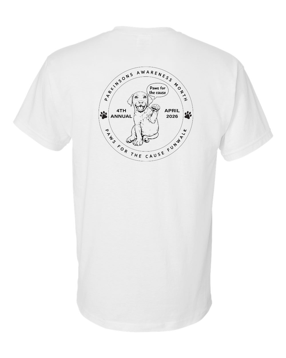 Brunswick County Wellness Center 4th Annual Paws for the Cause Funwalk 2026 Unisex T-Shirt 2 prints (click for more colors)