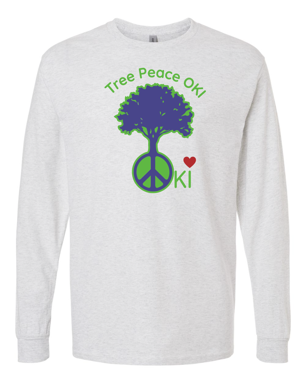 Tree Peace OKI Unisex Cotton™ Long Sleeve T-Shirt - 5400 (click for more colors)