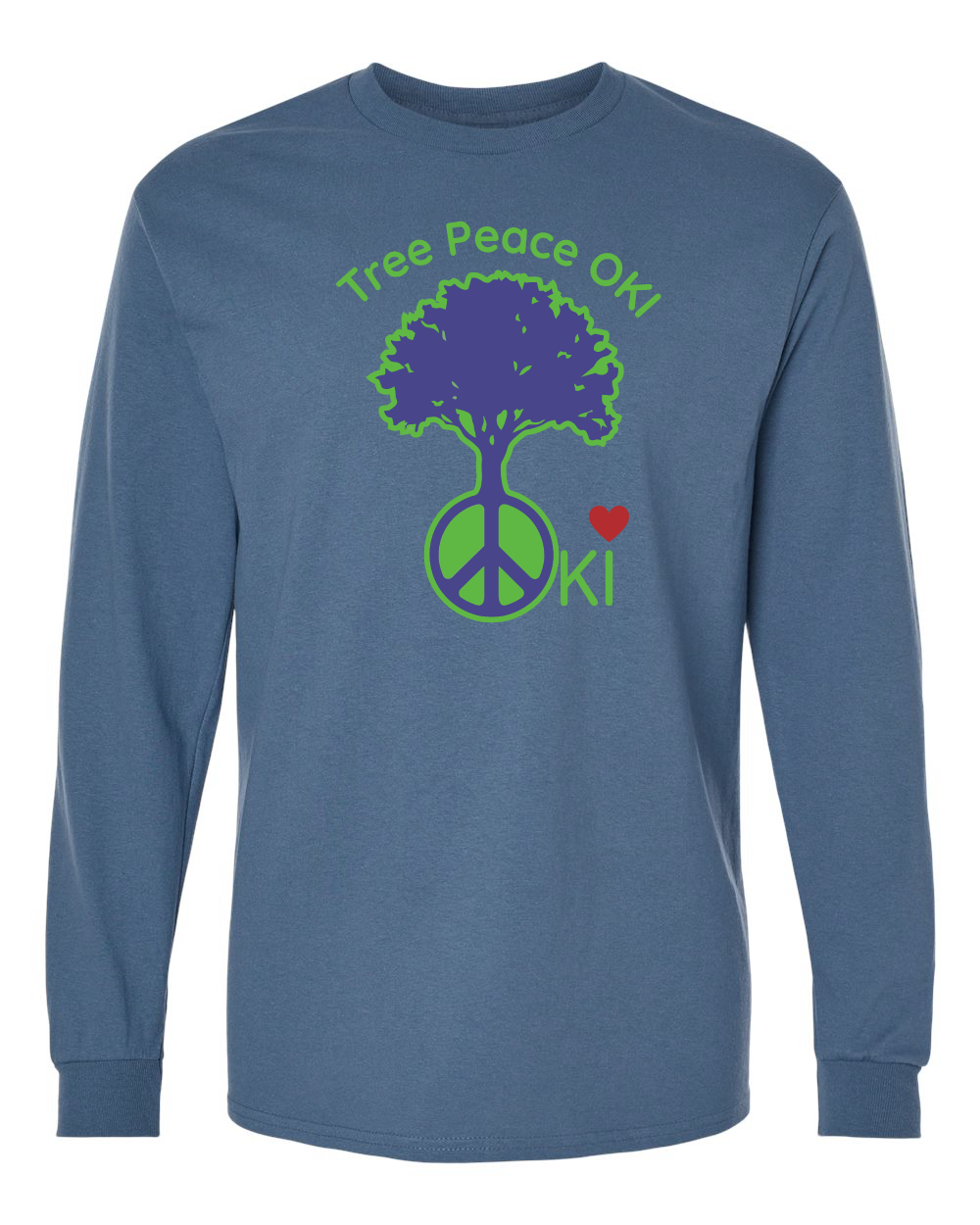 Tree Peace OKI Unisex Cotton™ Long Sleeve T-Shirt - 5400 (click for more colors)