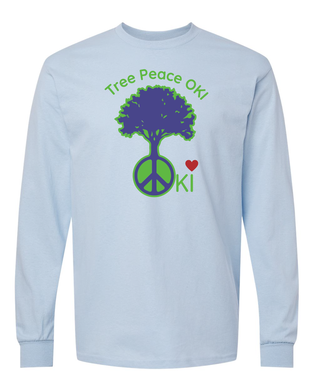 Tree Peace OKI Unisex Cotton™ Long Sleeve T-Shirt - 5400 (click for more colors)